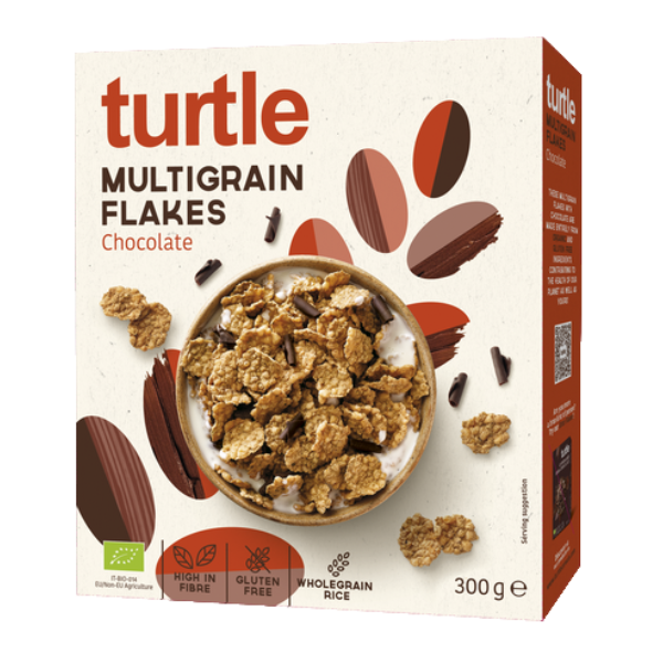 Turtle -- Petales multigrains avec chocolat noir. bio et sans gluten - 300 g