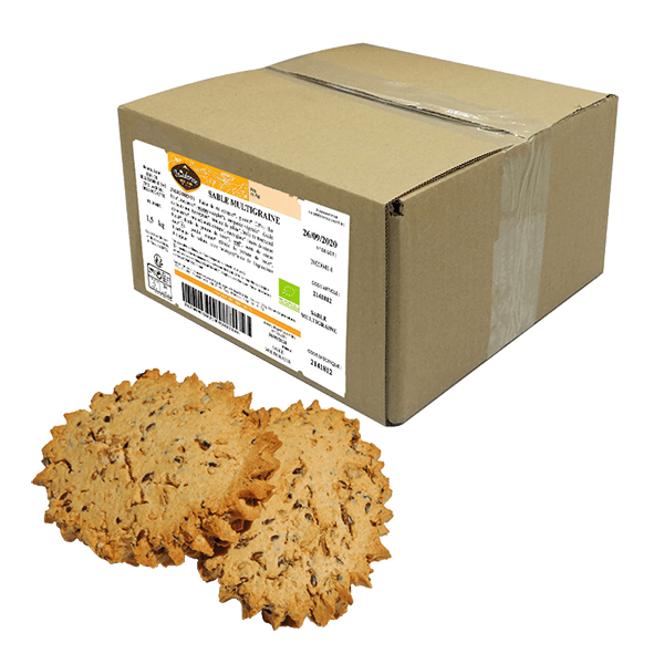 Belledonne -- Sablé multigraines bio - vrac 1,5 kg (env. 19 biscuits)